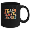 Groovy Retro Teach Love Inspire Back To School Mug | teecentury