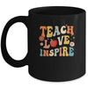 Groovy Retro Teach Love Inspire Back To School Mug | teecentury