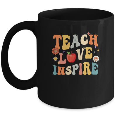 Groovy Retro Teach Love Inspire Back To School Mug | teecentury