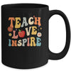 Groovy Retro Teach Love Inspire Back To School Mug | teecentury