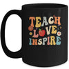 Groovy Retro Teach Love Inspire Back To School Mug | teecentury