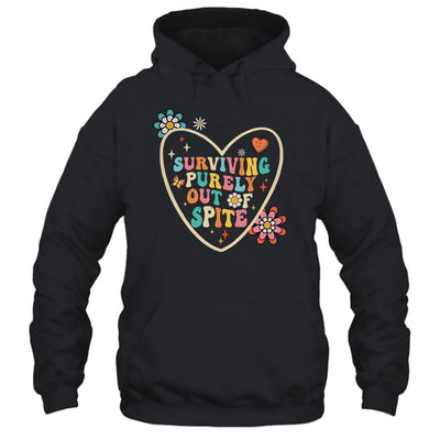 Groovy Surviving Purely Out Of Spite A Humorous Funny Joke Shirt & Tank Top | teecentury