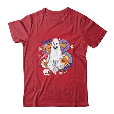 Groovy Vintage Floral Ghost Hippie Halloween Spooky Season Shirt & Hoodie | teecentury