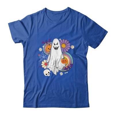 Groovy Vintage Floral Ghost Hippie Halloween Spooky Season Shirt & Hoodie | teecentury