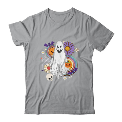 Groovy Vintage Floral Ghost Hippie Halloween Spooky Season Shirt & Hoodie | teecentury