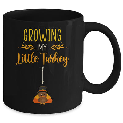 Growing My Turkey Thanksgiving Pregnancy Announcement Mug Coffee Mug | Teecentury.com