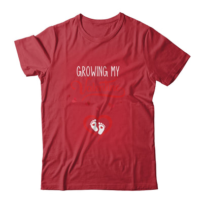 Growing My Valentine Pregnancy New Mom Valentines Day T-Shirt & Hoodie | Teecentury.com
