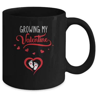 Growing My Valentine Pregnancy New Mom Valentines Day Mug Coffee Mug | Teecentury.com