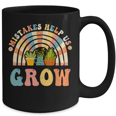 Growth Mindset Positive Retro Teachers Back To School Groovy Mug | teecentury