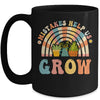 Growth Mindset Positive Retro Teachers Back To School Groovy Mug | teecentury