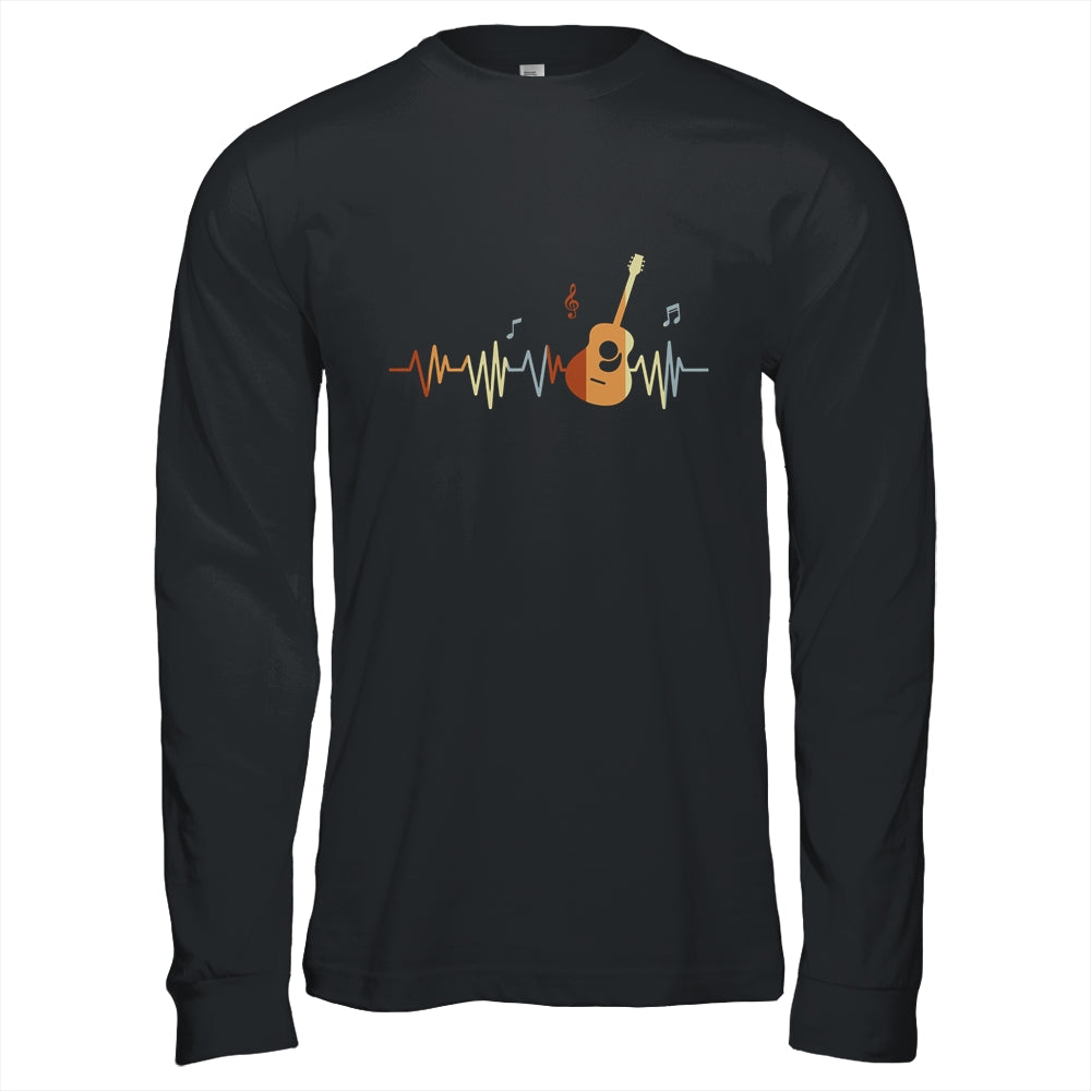 Guitar Heartbeat Vintage Musician Music Guitar Lover Shirt & Hoodie | teecentury