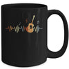 Guitar Heartbeat Vintage Musician Music Guitar Lover Mug | teecentury