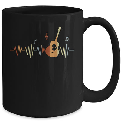 Guitar Heartbeat Vintage Musician Music Guitar Lover Mug | teecentury