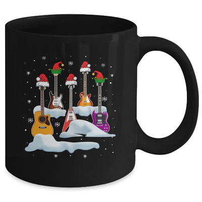 Guitar Santa Hat Christmas Tree Funny Music Loves Xmas Mug Coffee Mug | Teecentury.com