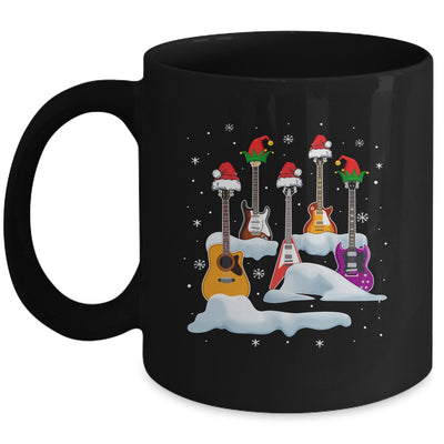 Guitar Santa Hat Christmas Tree Funny Music Loves Xmas Mug Coffee Mug | Teecentury.com