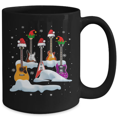 Guitar Santa Hat Christmas Tree Funny Music Loves Xmas Mug Coffee Mug | Teecentury.com