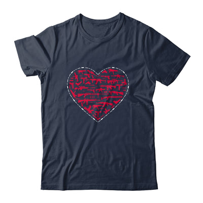 Gun Shaped Heart Valentines Days Gift Gun Lovers Gift T-Shirt & Hoodie | Teecentury.com