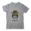 Gymnastics Mom Leopard Messy Bun Hair Glasses T-Shirt & Tank Top | Teecentury.com