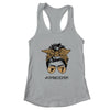 Gymnastics Mom Leopard Messy Bun Hair Glasses T-Shirt & Tank Top | Teecentury.com