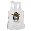 Gymnastics Mom Leopard Messy Bun Hair Glasses T-Shirt & Tank Top | Teecentury.com