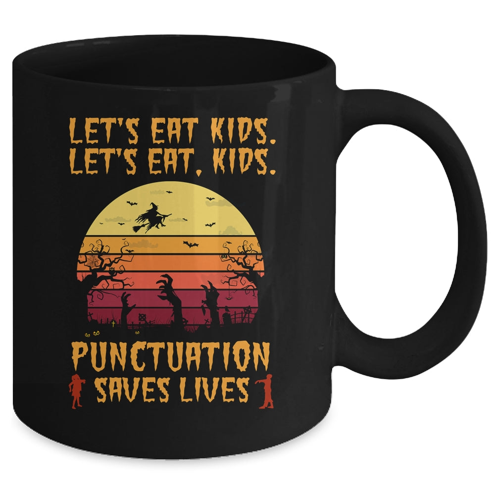 Halloween Costume Teacher Lets Eat Kids Punctuation Funny Mug Coffee Mug | Teecentury.com