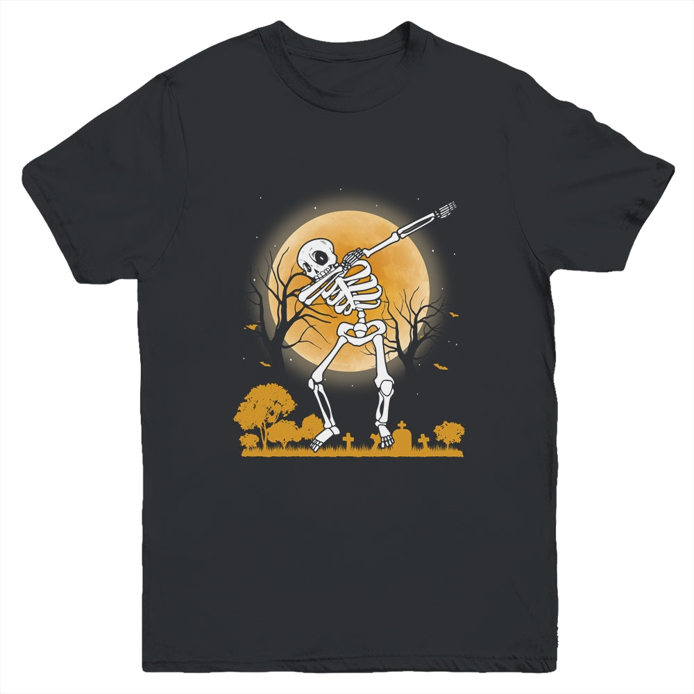 Halloween For Boys Kids Dabbing Skeleton Costume Dab Youth Youth Shirt | Teecentury.com