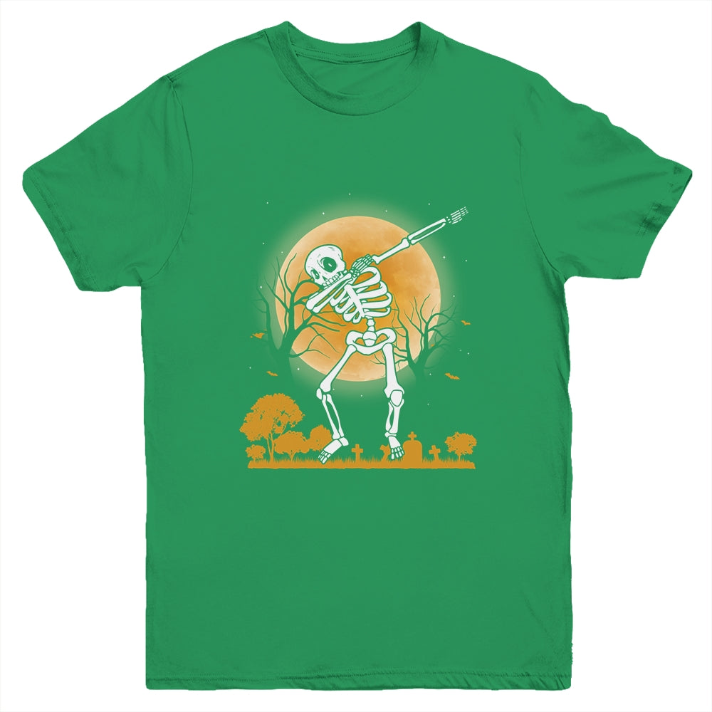Halloween For Boys Kids Dabbing Skeleton Costume Dab Youth Youth Shirt | Teecentury.com
