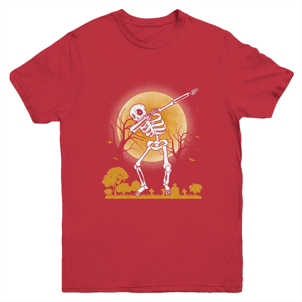 Halloween For Boys Kids Dabbing Skeleton Costume Dab Youth Youth Shirt | Teecentury.com