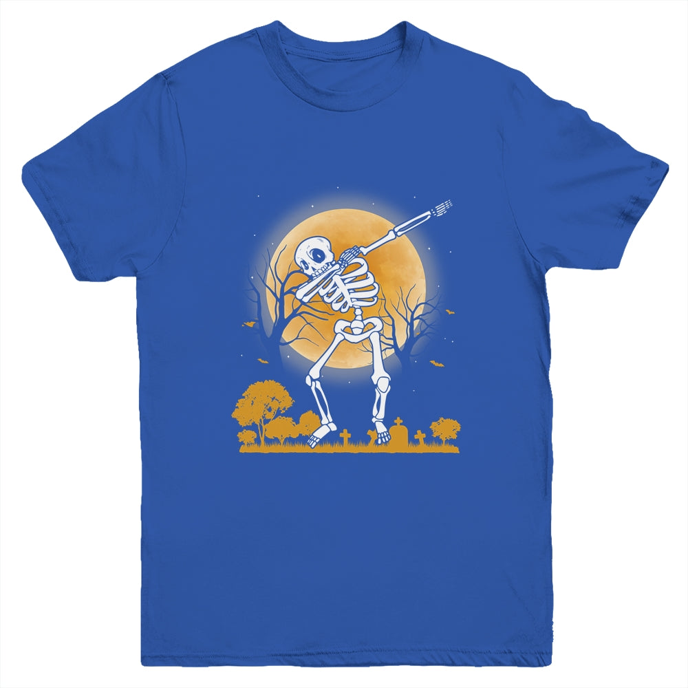 Halloween For Boys Kids Dabbing Skeleton Costume Dab Youth Youth Shirt | Teecentury.com