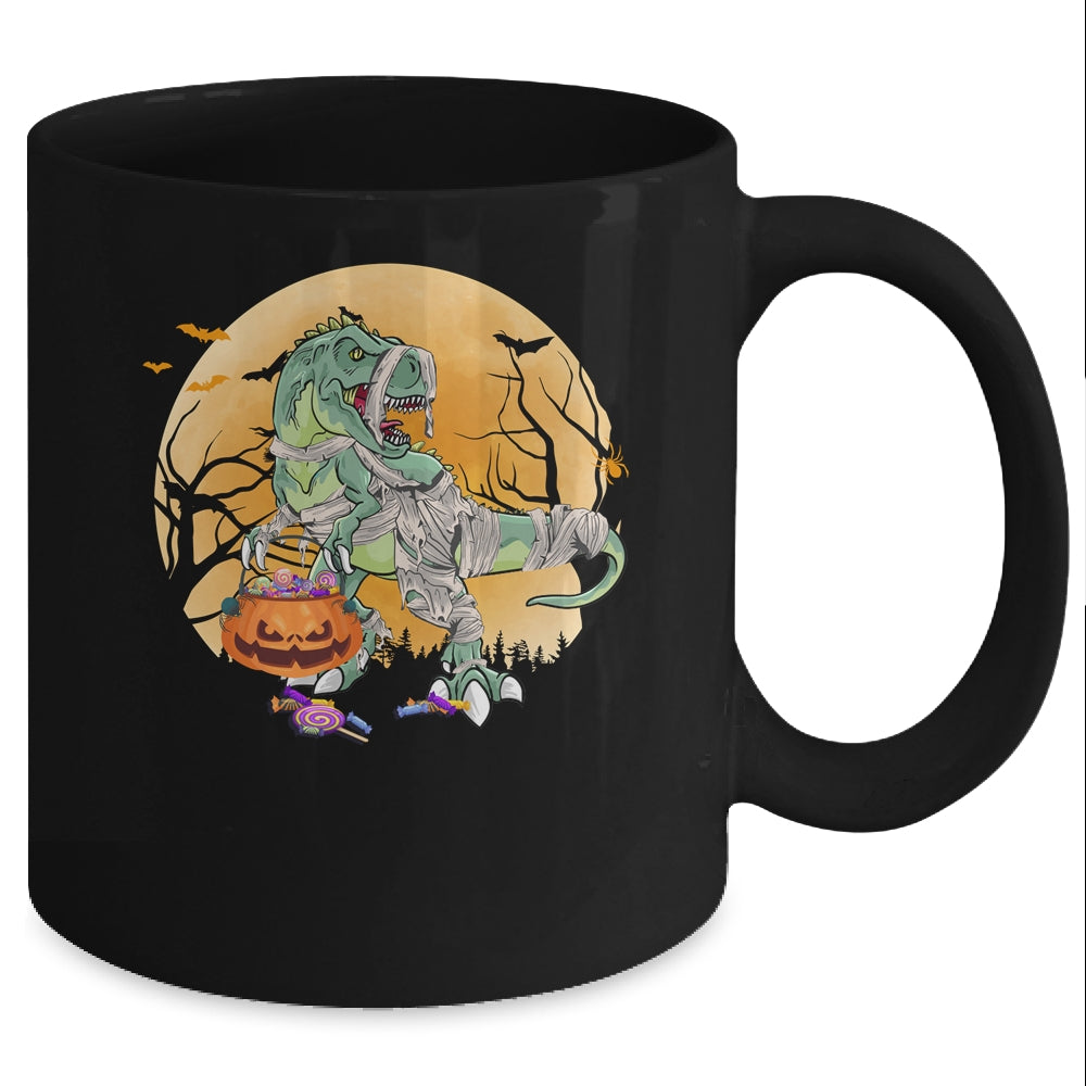 Halloween For Boys Kids Dinosaur T Rex Mummy Pumpkin Mug Coffee Mug | Teecentury.com