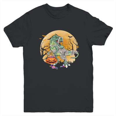 Halloween For Boys Kids Dinosaur T Rex Mummy Pumpkin Youth Youth Shirt | Teecentury.com