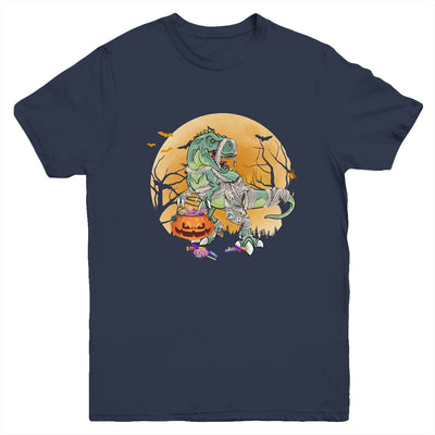 Halloween For Boys Kids Dinosaur T Rex Mummy Pumpkin Youth Youth Shirt | Teecentury.com