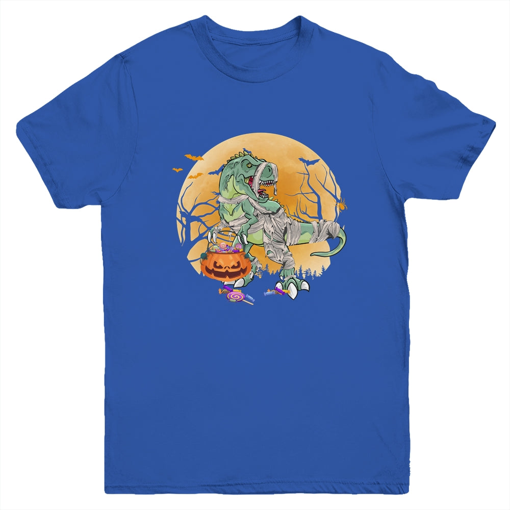 Halloween For Boys Kids Dinosaur T Rex Mummy Pumpkin Youth Youth Shirt | Teecentury.com