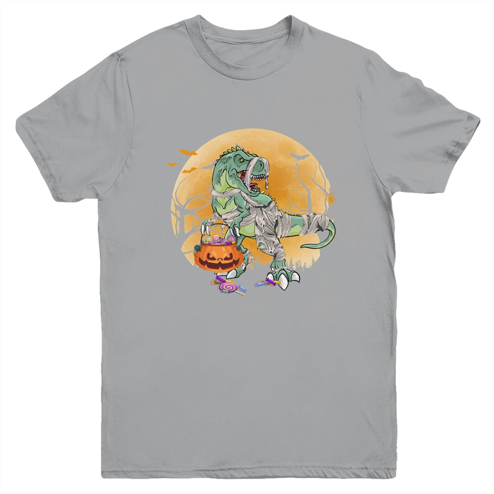Halloween For Boys Kids Dinosaur T Rex Mummy Pumpkin Youth Youth Shirt | Teecentury.com