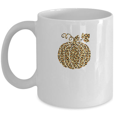 Halloween Pumpkin Women Plaid Leopard Funny Cute Fall Mug Coffee Mug | Teecentury.com