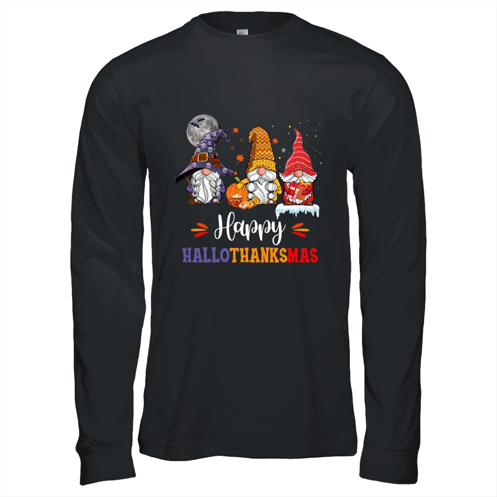 Halloween Thanksgiving Christmas Happy HalloThanksMas Gnomes T-Shirt & Hoodie | Teecentury.com