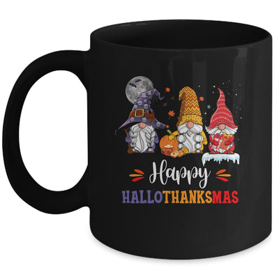 Halloween Thanksgiving Christmas Happy HalloThanksMas Gnomes Mug Coffee Mug | Teecentury.com
