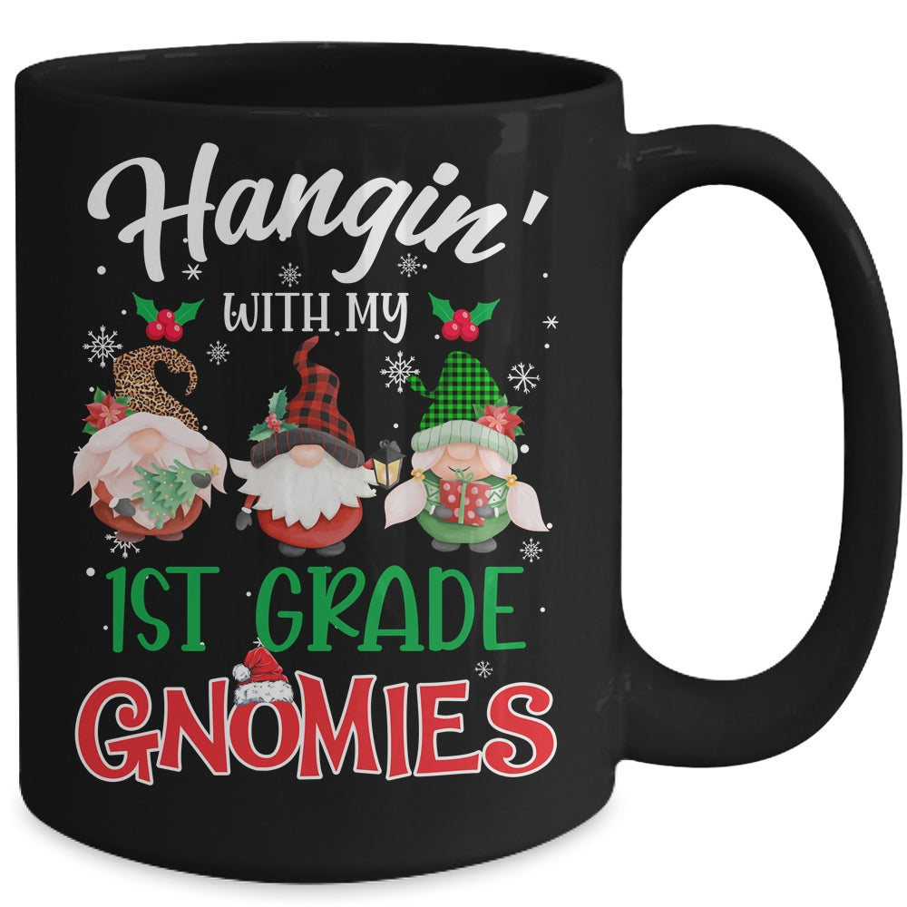 Hangin With My 1st Grade Gnomies Christmas Teacher Buffalo Mug Coffee Mug | Teecentury.com