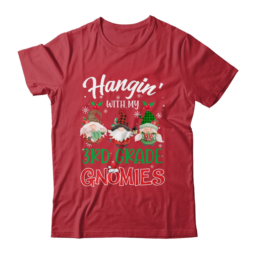 Hangin With My 3rd Grade Gnomies Christmas Teacher Buffalo T-Shirt & Sweatshirt | Teecentury.com