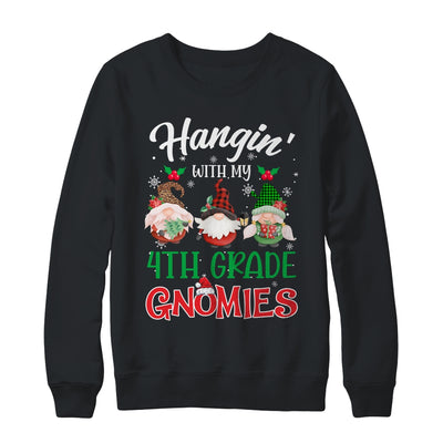 Hangin With My 4th Grade Gnomies Christmas Teacher Buffalo T-Shirt & Sweatshirt | Teecentury.com