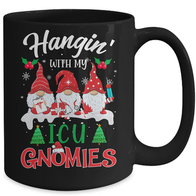 Hanging With My ICU Gnomies Nurse Christmas Santa Hat Mug Coffee Mug | Teecentury.com