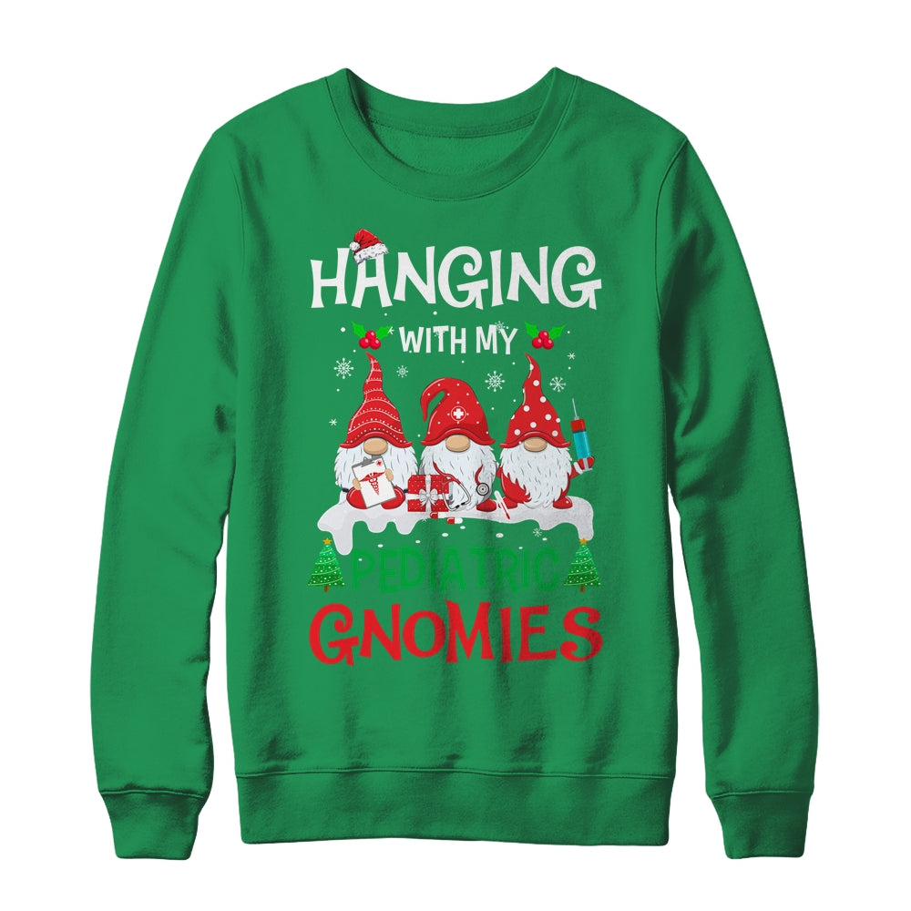 Hanging With My Pediatric Gnomies Nurse Christmas Santa Hat T-Shirt & Sweatshirt | Teecentury.com