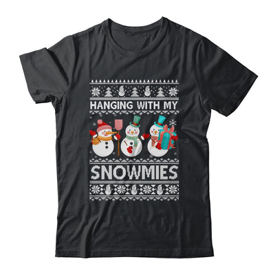 Hanging With My Snowmies Snowman Ugly Christmas T-Shirt & Sweatshirt | Teecentury.com