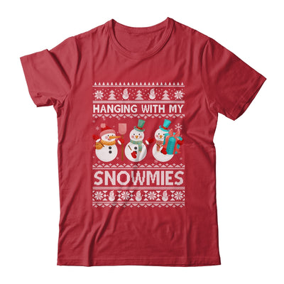 Hanging With My Snowmies Snowman Ugly Christmas T-Shirt & Sweatshirt | Teecentury.com