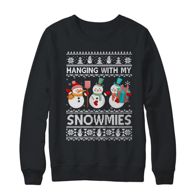 Hanging With My Snowmies Snowman Ugly Christmas T-Shirt & Sweatshirt | Teecentury.com