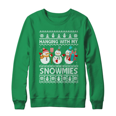 Hanging With My Snowmies Snowman Ugly Christmas T-Shirt & Sweatshirt | Teecentury.com