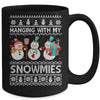 Hanging With My Snowmies Snowman Ugly Christmas Mug Coffee Mug | Teecentury.com