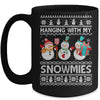 Hanging With My Snowmies Snowman Ugly Christmas Mug Coffee Mug | Teecentury.com