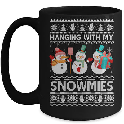 Hanging With My Snowmies Snowman Ugly Christmas Mug Coffee Mug | Teecentury.com