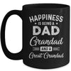 Happiness Is Being A Dad Grandad And Great Grandad Mug Coffee Mug | Teecentury.com